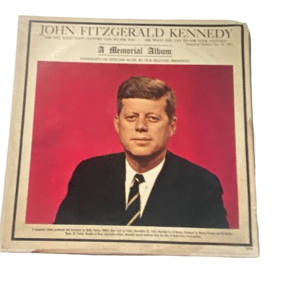John Fitzgerald Kennedy -A Memorial Album-Vintage Vinyl Record LP-GUC - Picture 1 of 5